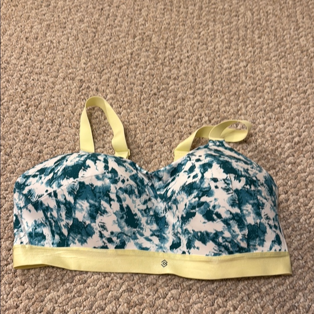 Blue and Yellow Tie-Dye Sports Bra Third Love